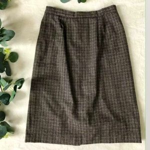 VTG E. H. Woods Wool Blend Plaid Skirt